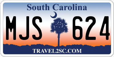 SC license plate MJS624