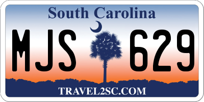SC license plate MJS629