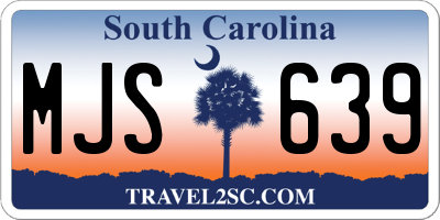 SC license plate MJS639