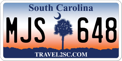 SC license plate MJS648