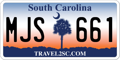 SC license plate MJS661