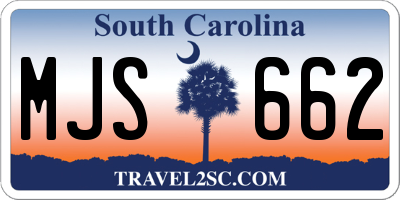SC license plate MJS662