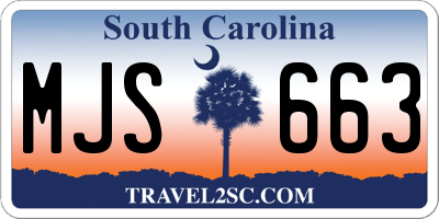 SC license plate MJS663