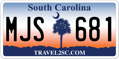 SC license plate MJS681