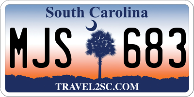 SC license plate MJS683
