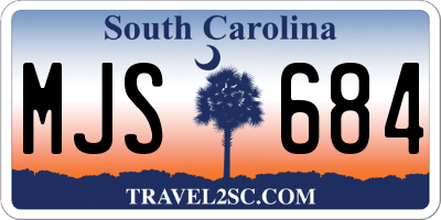 SC license plate MJS684