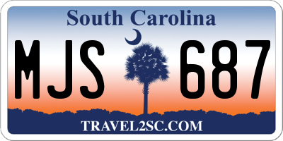 SC license plate MJS687
