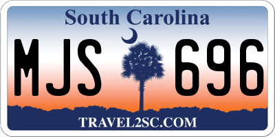 SC license plate MJS696
