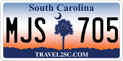 SC license plate MJS705