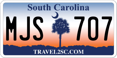 SC license plate MJS707