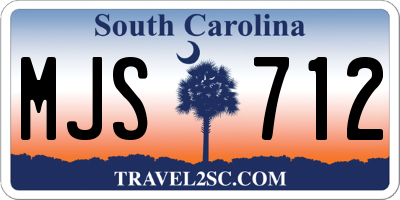 SC license plate MJS712