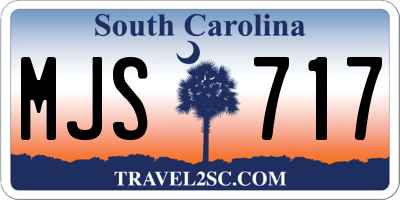 SC license plate MJS717