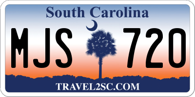 SC license plate MJS720