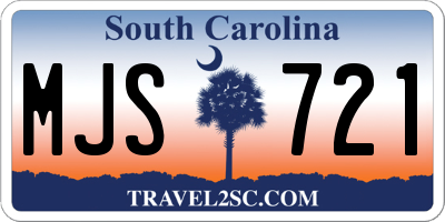 SC license plate MJS721