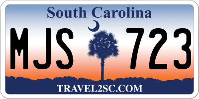 SC license plate MJS723