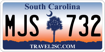 SC license plate MJS732