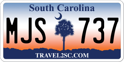SC license plate MJS737