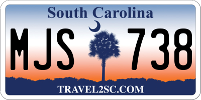 SC license plate MJS738