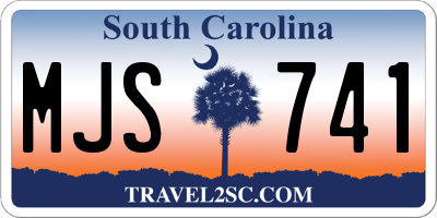 SC license plate MJS741