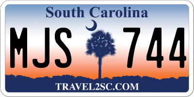 SC license plate MJS744
