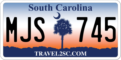 SC license plate MJS745