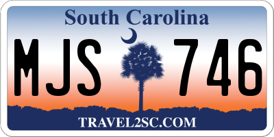 SC license plate MJS746