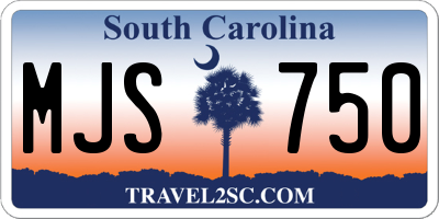 SC license plate MJS750