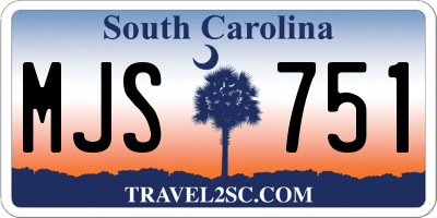 SC license plate MJS751