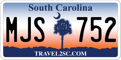 SC license plate MJS752