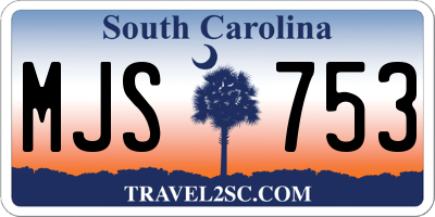 SC license plate MJS753