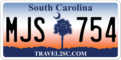 SC license plate MJS754