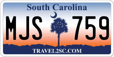 SC license plate MJS759
