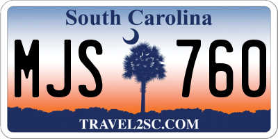 SC license plate MJS760