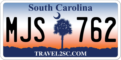 SC license plate MJS762
