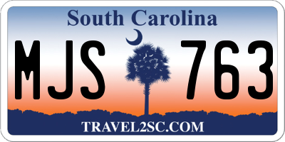 SC license plate MJS763
