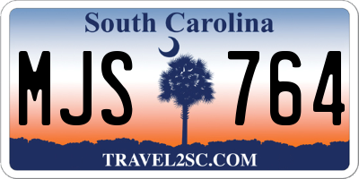 SC license plate MJS764