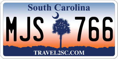 SC license plate MJS766