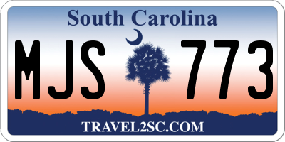 SC license plate MJS773