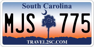 SC license plate MJS775