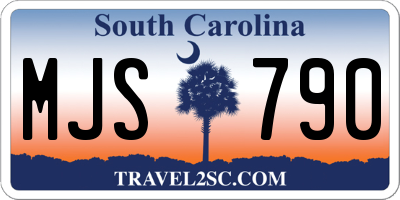 SC license plate MJS790