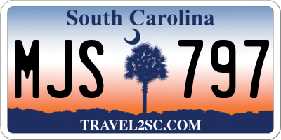 SC license plate MJS797