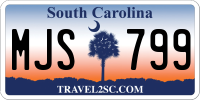 SC license plate MJS799