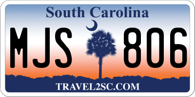 SC license plate MJS806