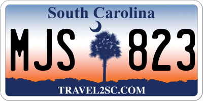 SC license plate MJS823