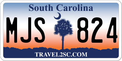 SC license plate MJS824