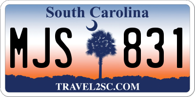 SC license plate MJS831