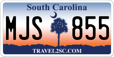 SC license plate MJS855