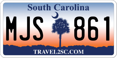 SC license plate MJS861
