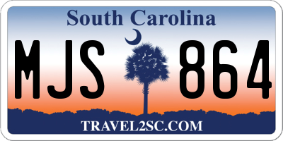 SC license plate MJS864