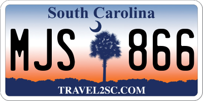 SC license plate MJS866